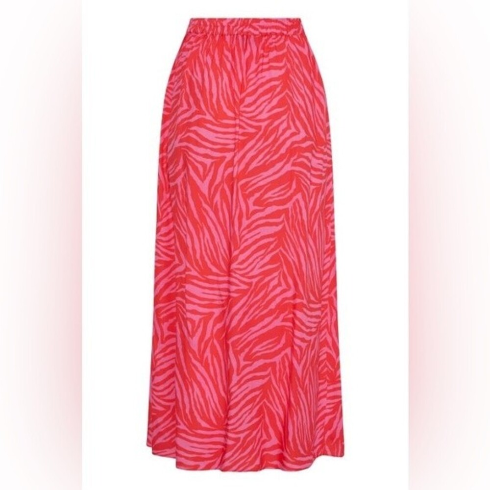 Long Tall Sally Tall Pink Zebra Print Midi Skirt 12 NWT - Picture 3 of 16